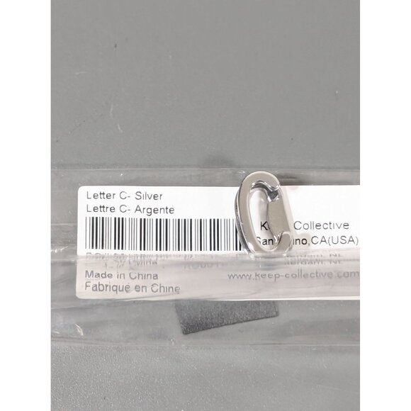 Keep Collective Silver Tone Initial Letter C Slide Charm NEW - Picture 5 of 5